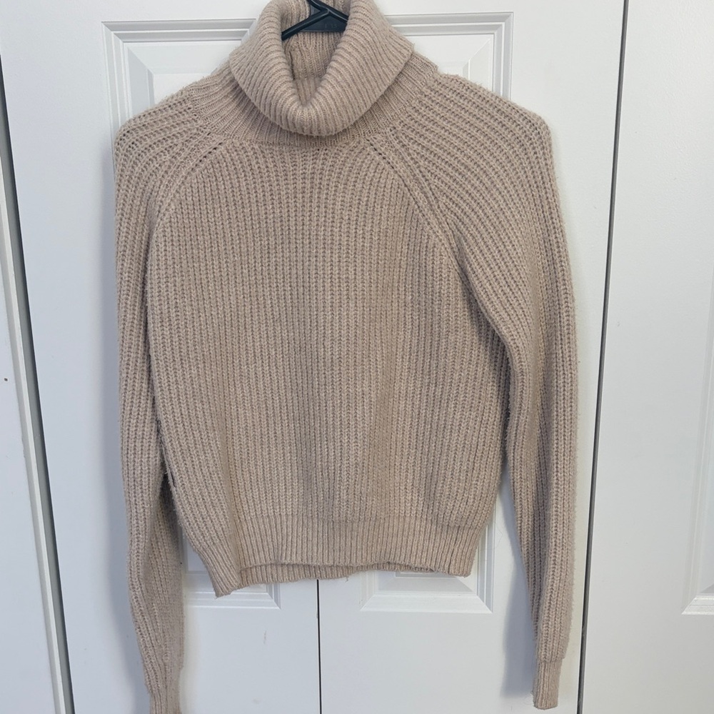 Elegant Beige Turtleneck Sweater